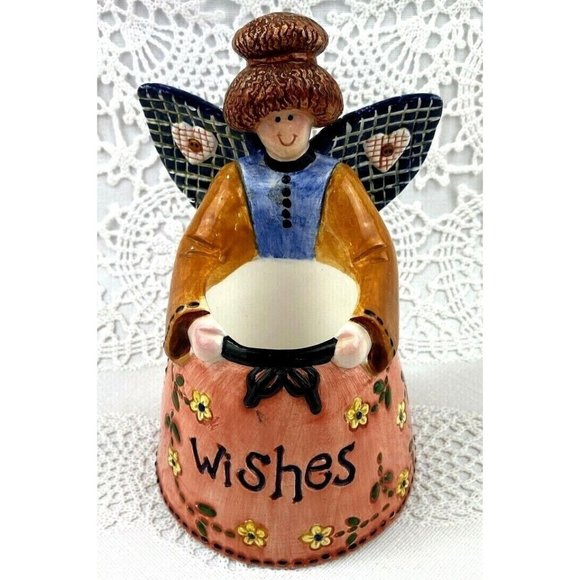 Debra Jordan Bryan Other - Debra Jordan Bryan Angel Candle Holder Pennies From Heaven  5.5" Wishes 1999